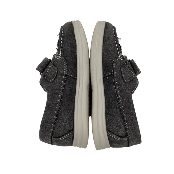 Apakowa Hook And Loop Gray Suede Loafers Size 28 Boy's - Picture 7 of 9